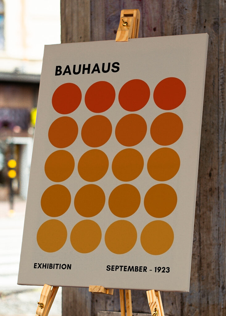 Bauhaus Orange Dots