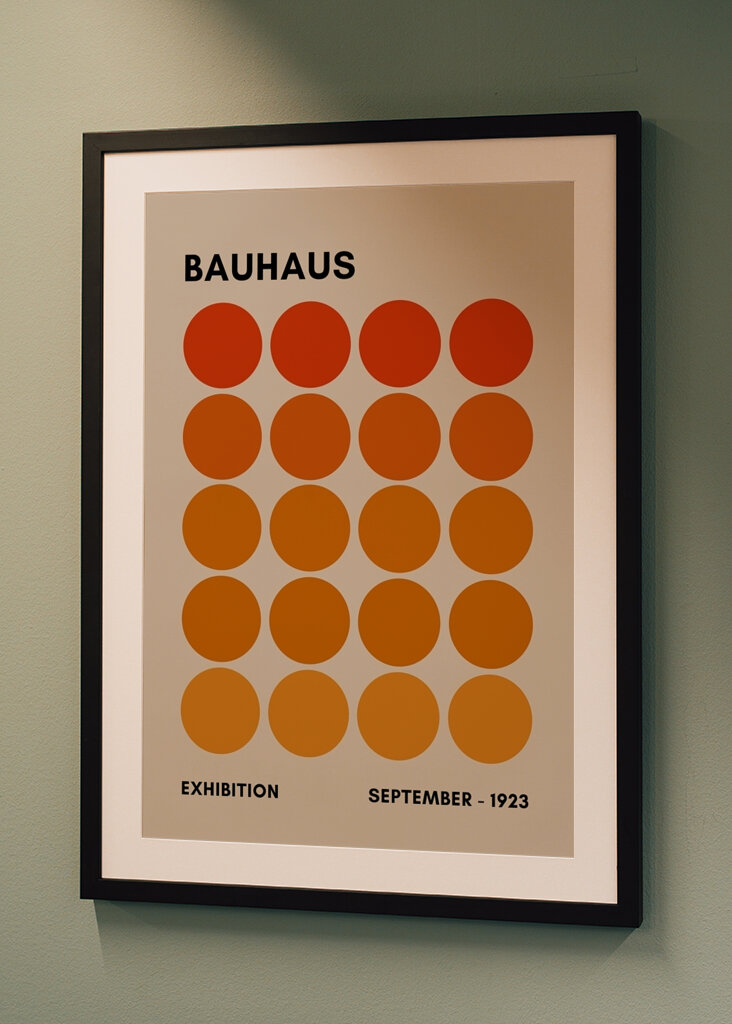 Bauhaus Orange Dots