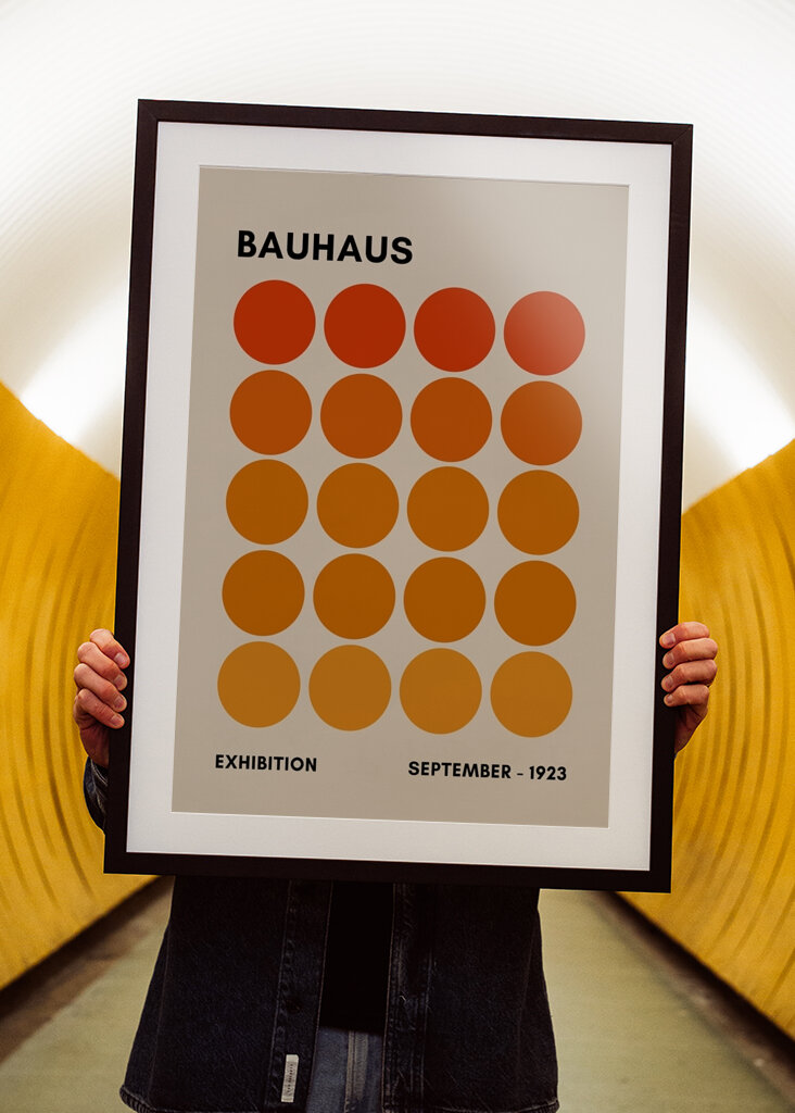 Bauhaus Orange Dots