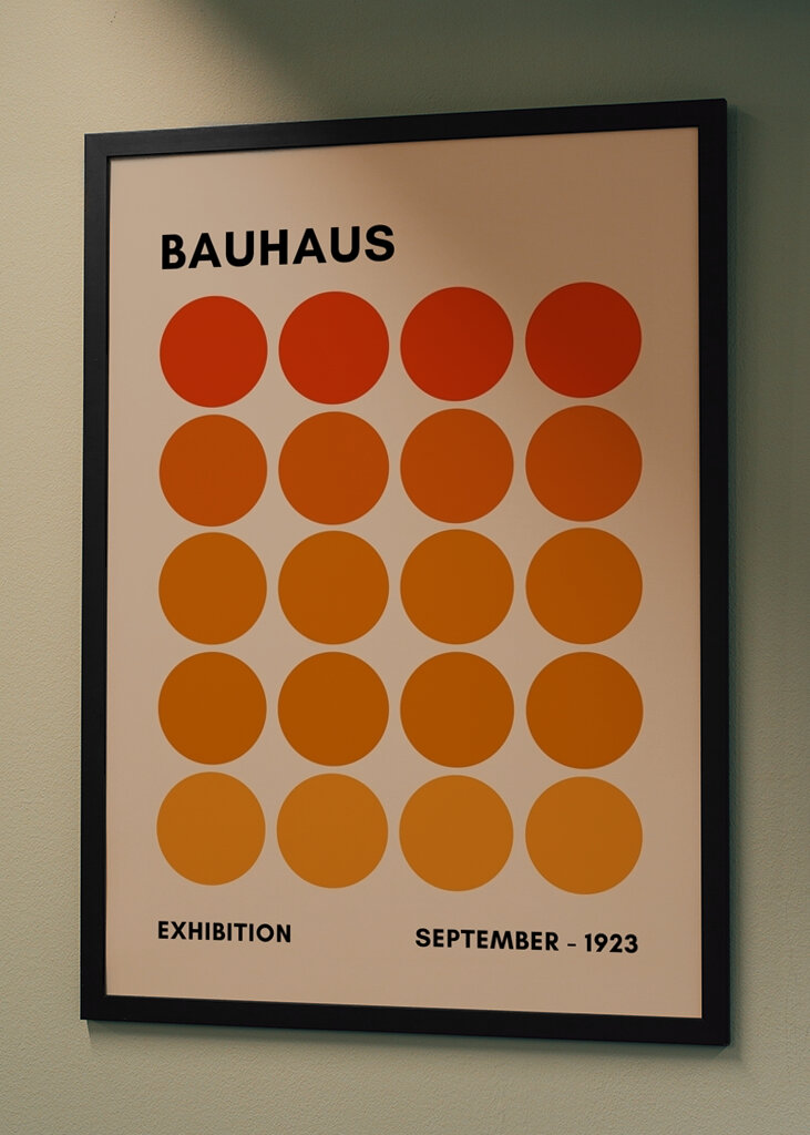 Bauhaus Orange Dots