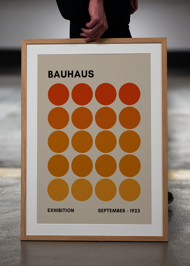Bauhaus Orange Dots