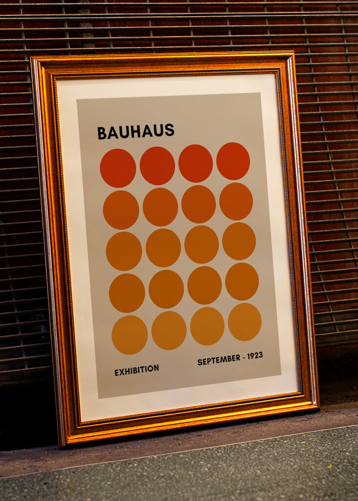Bauhaus Orange Dots