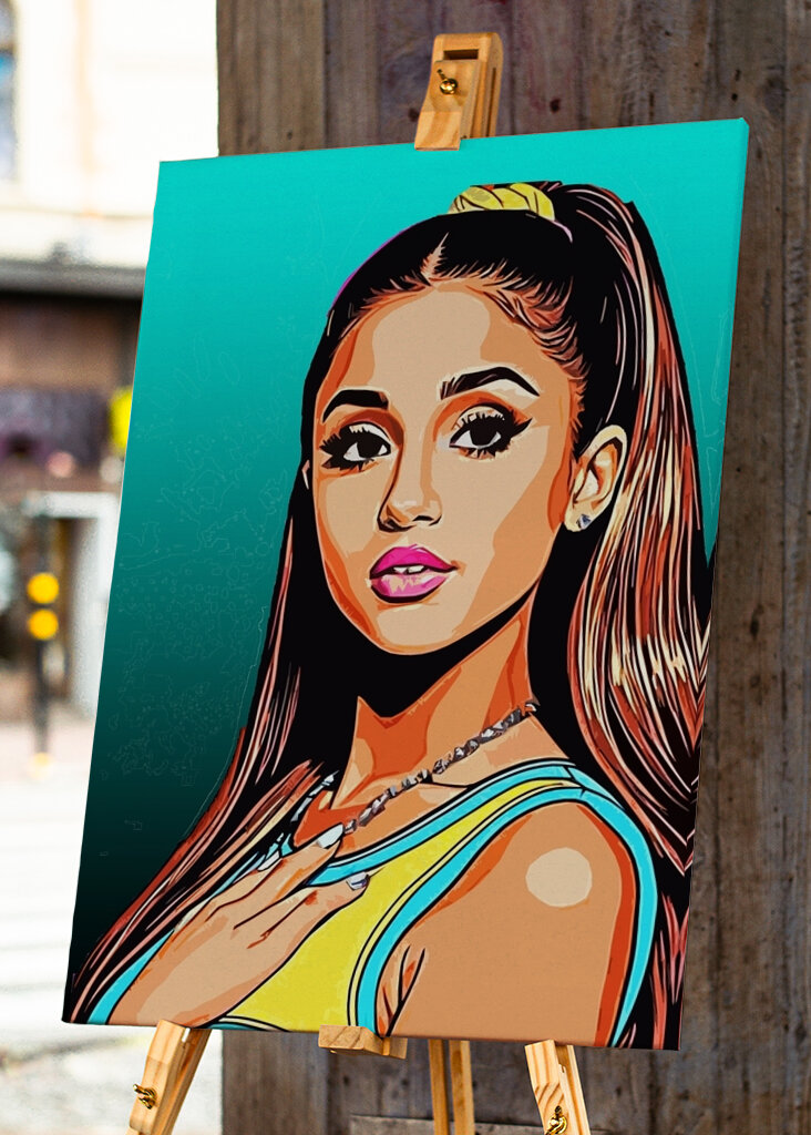 Ariana Grande retro art