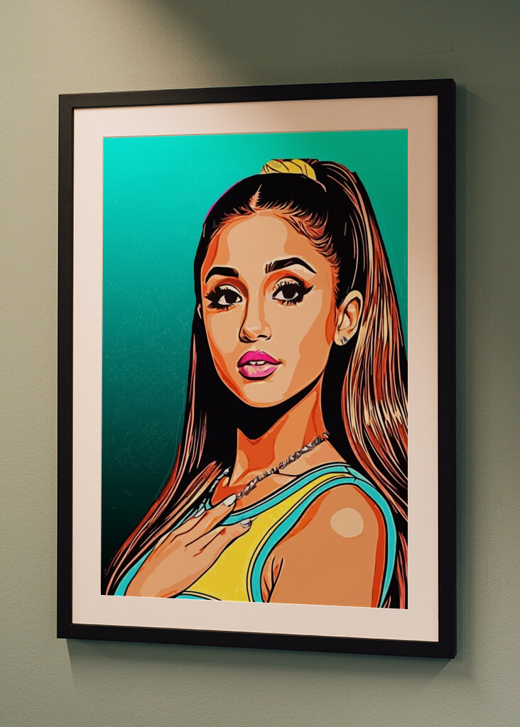Ariana Grande retro art