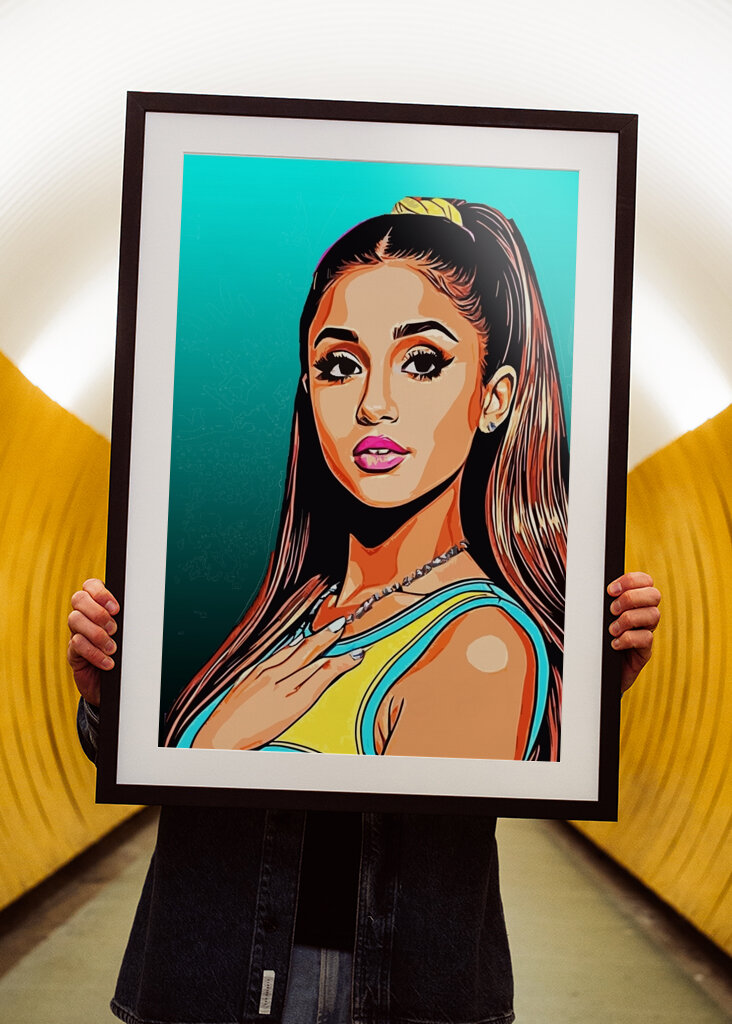Ariana Grande retro art