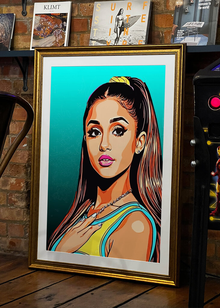Ariana Grande retro art