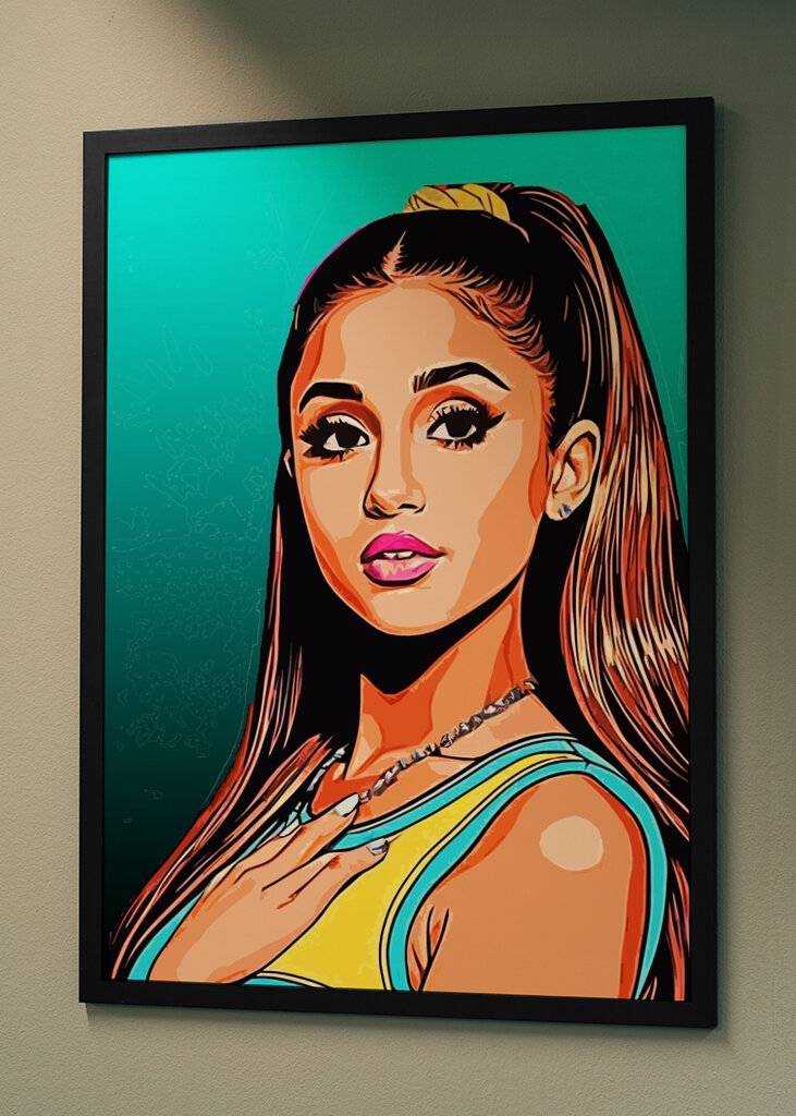 Ariana Grande retro art