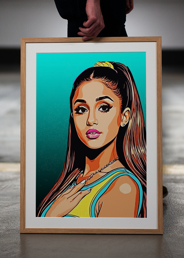 Ariana Grande retro art