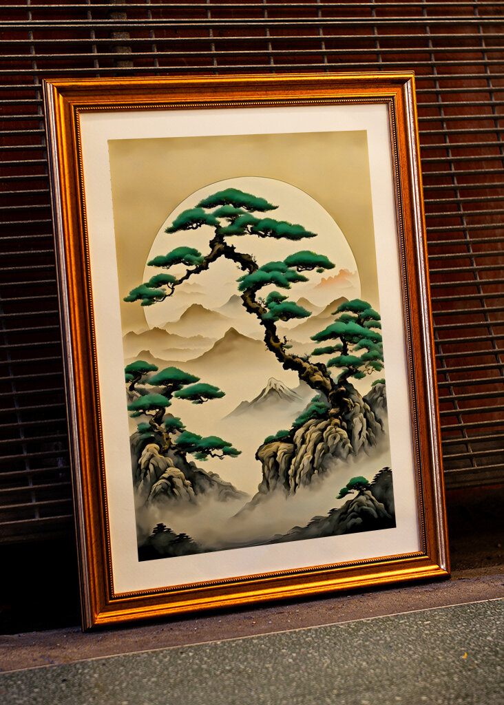 Japanische Berglandschaft