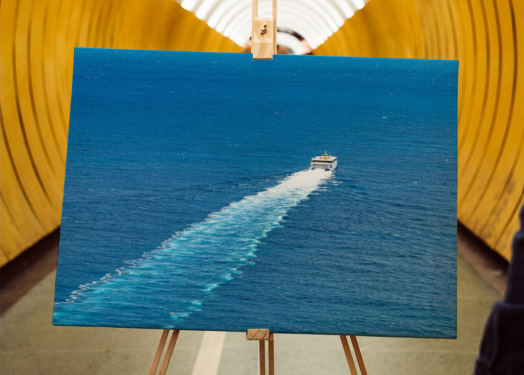 Wellen nach einem Boot