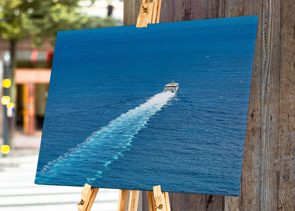 Wellen nach einem Boot