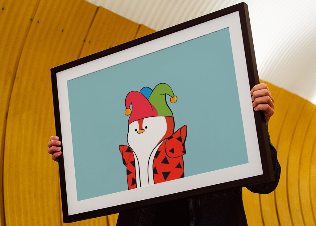 birthday clown penguin