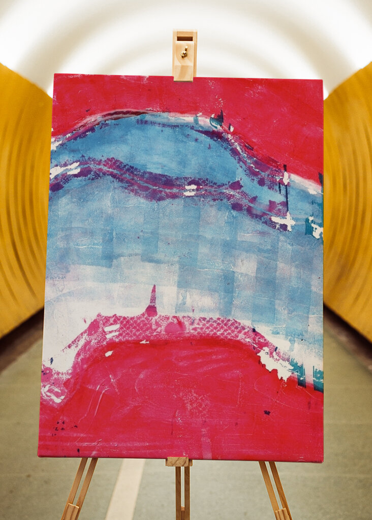 Absztrakt tájkép nyomtatás