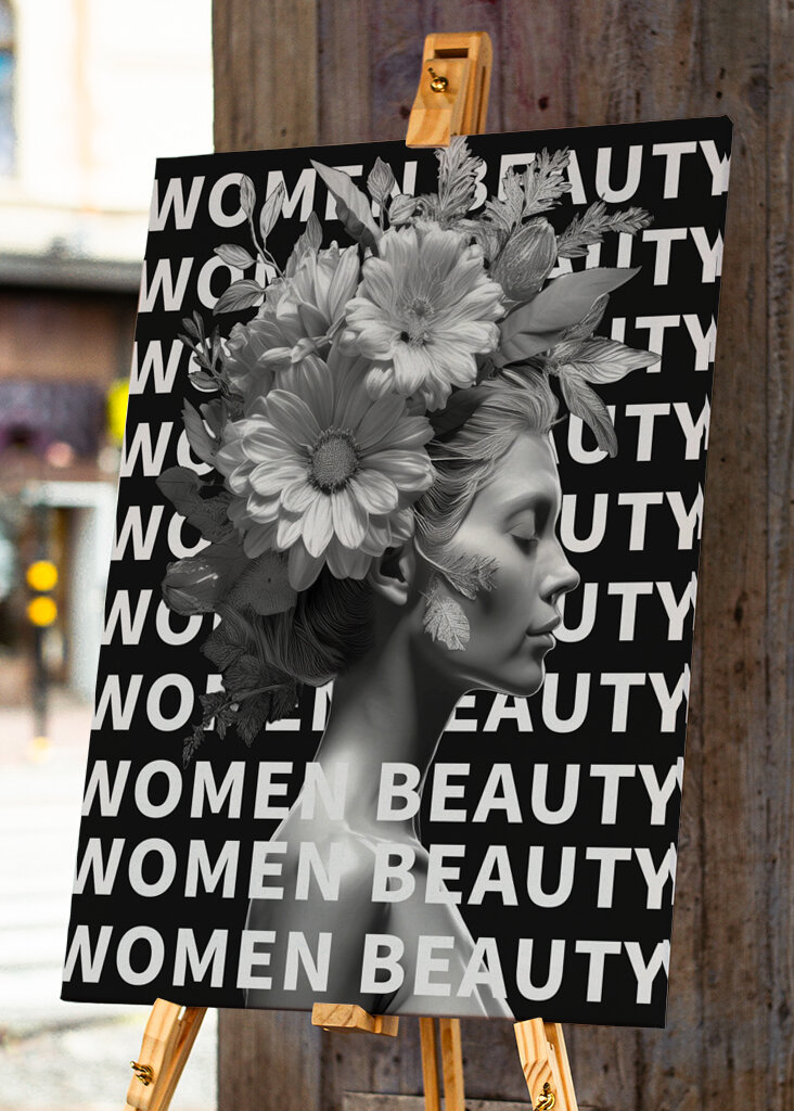 Women Beauty Portrait Flowers