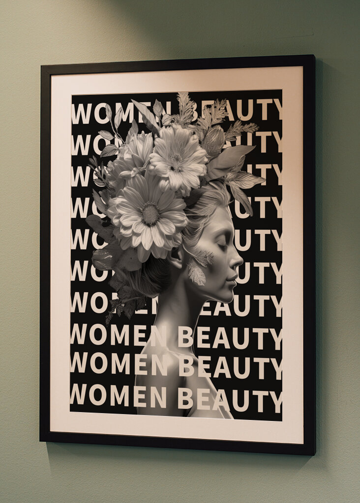 Women Beauty Portrait Flowers