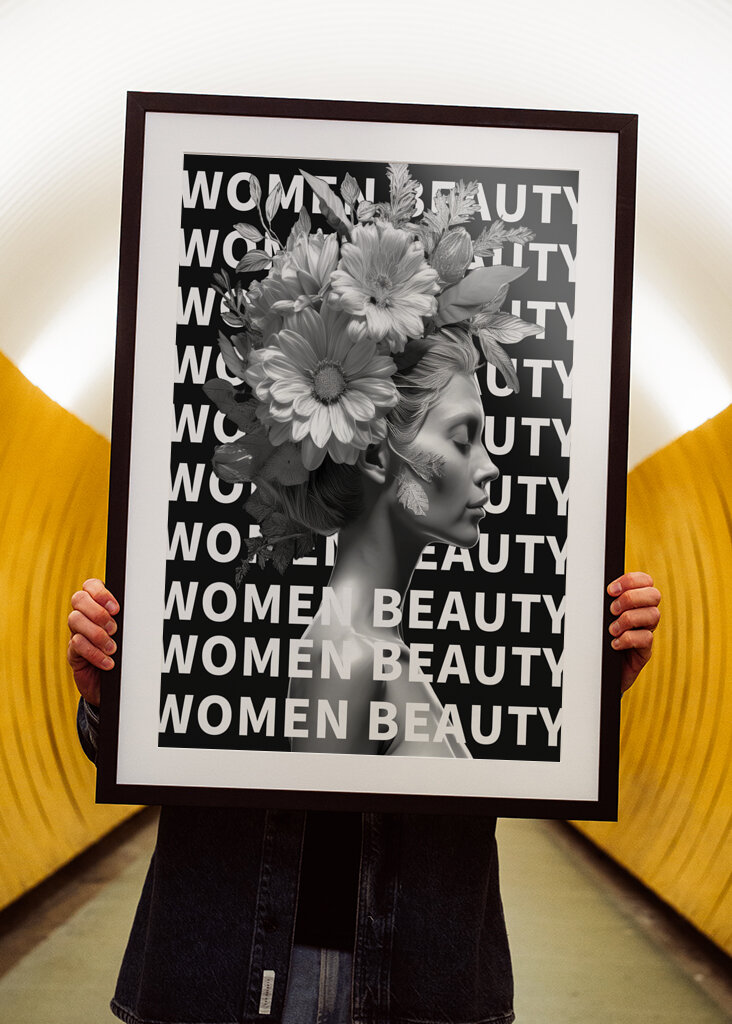 Women Beauty Portrait Flowers