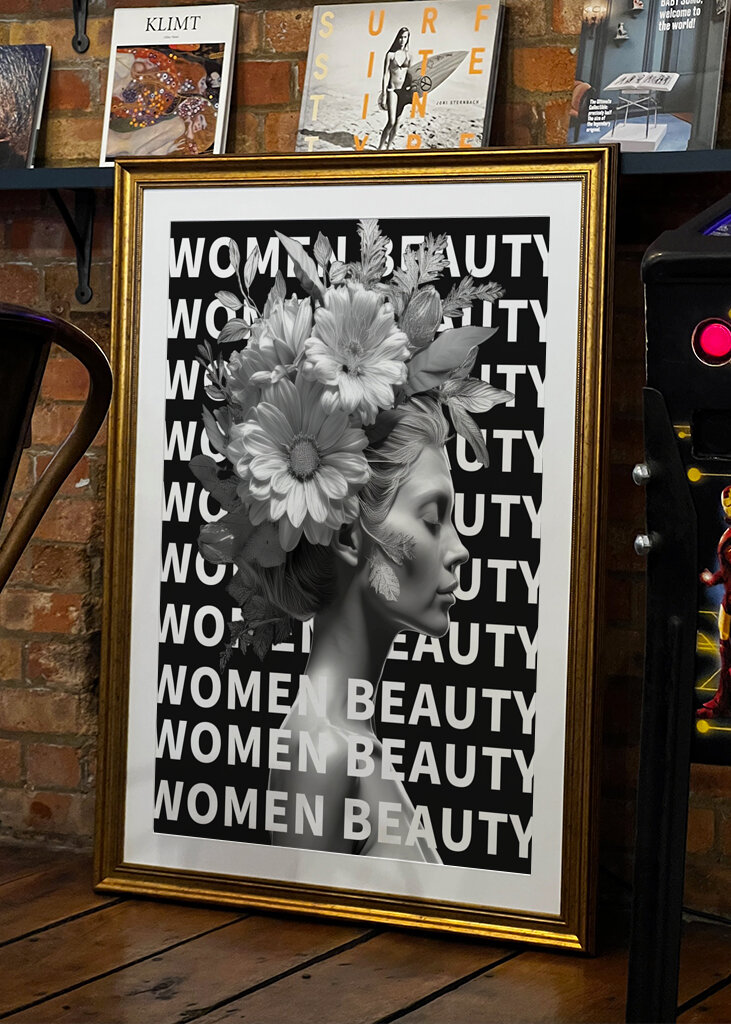 Women Beauty Portrait Flowers