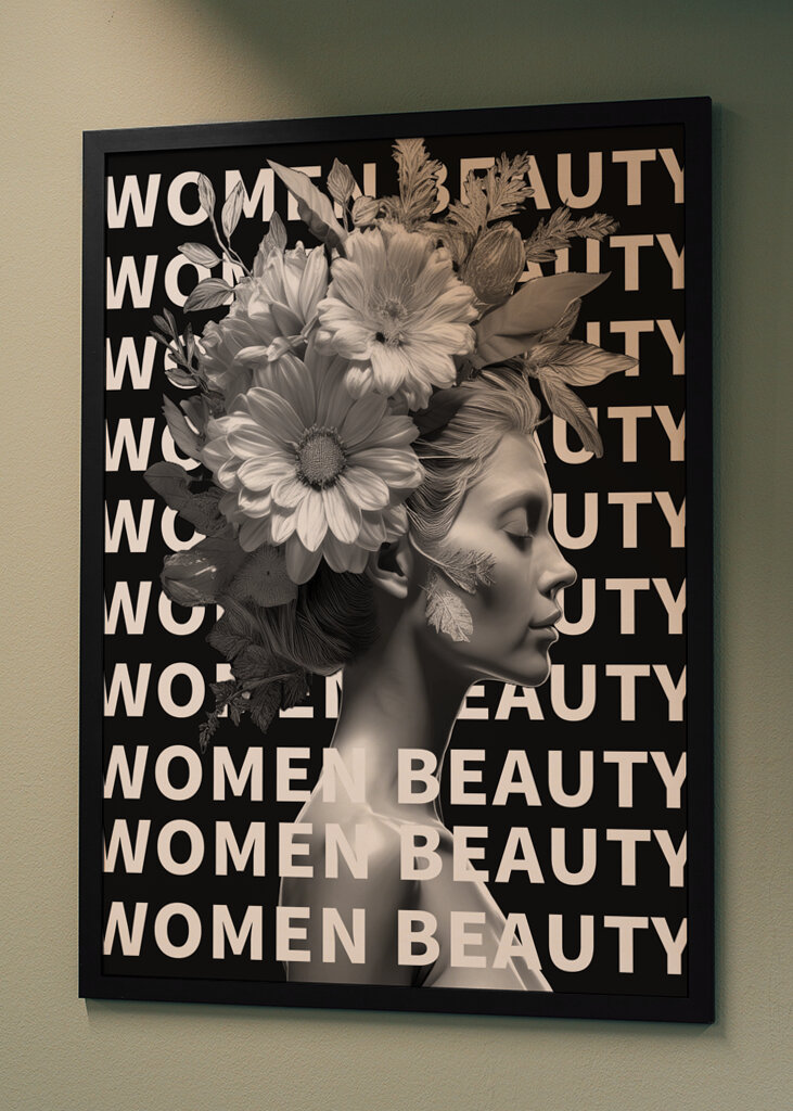 Women Beauty Portrait Flowers