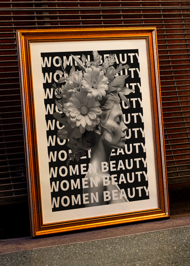 Women Beauty Portrait Flowers