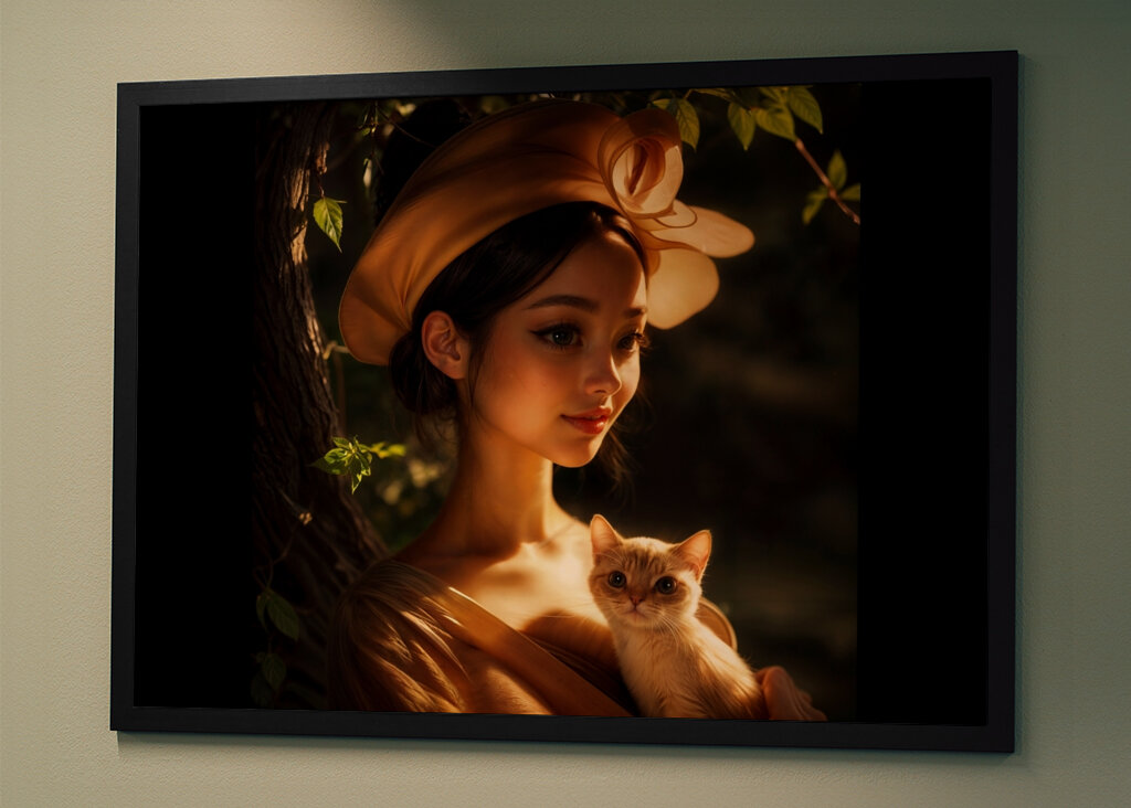 Nächtliche Eleganz – Frau mit einem