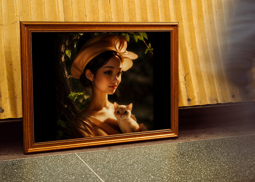 Nächtliche Eleganz – Frau mit einem