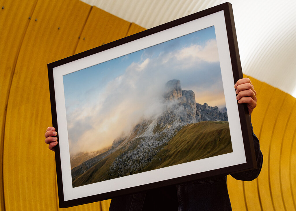 Západ slunce v Dolomitech