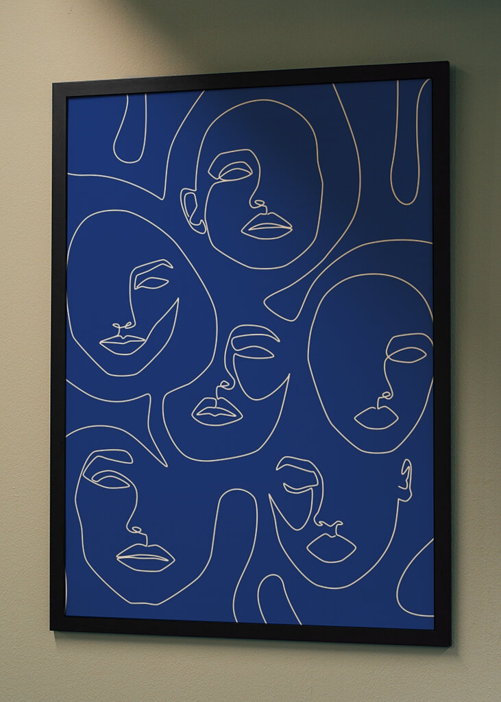 Faces In Blue