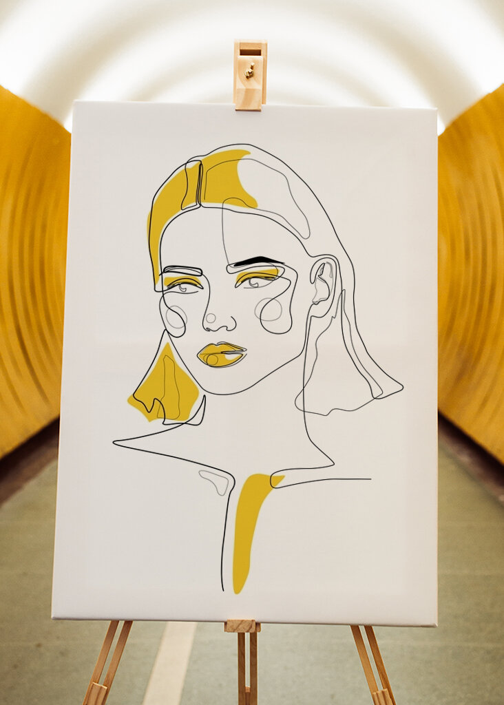 Cuteness Line in mustard