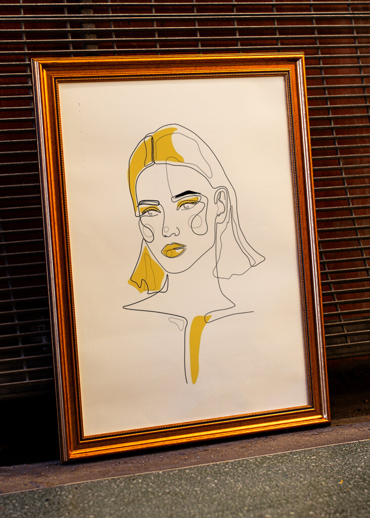 Cuteness Line in mustard