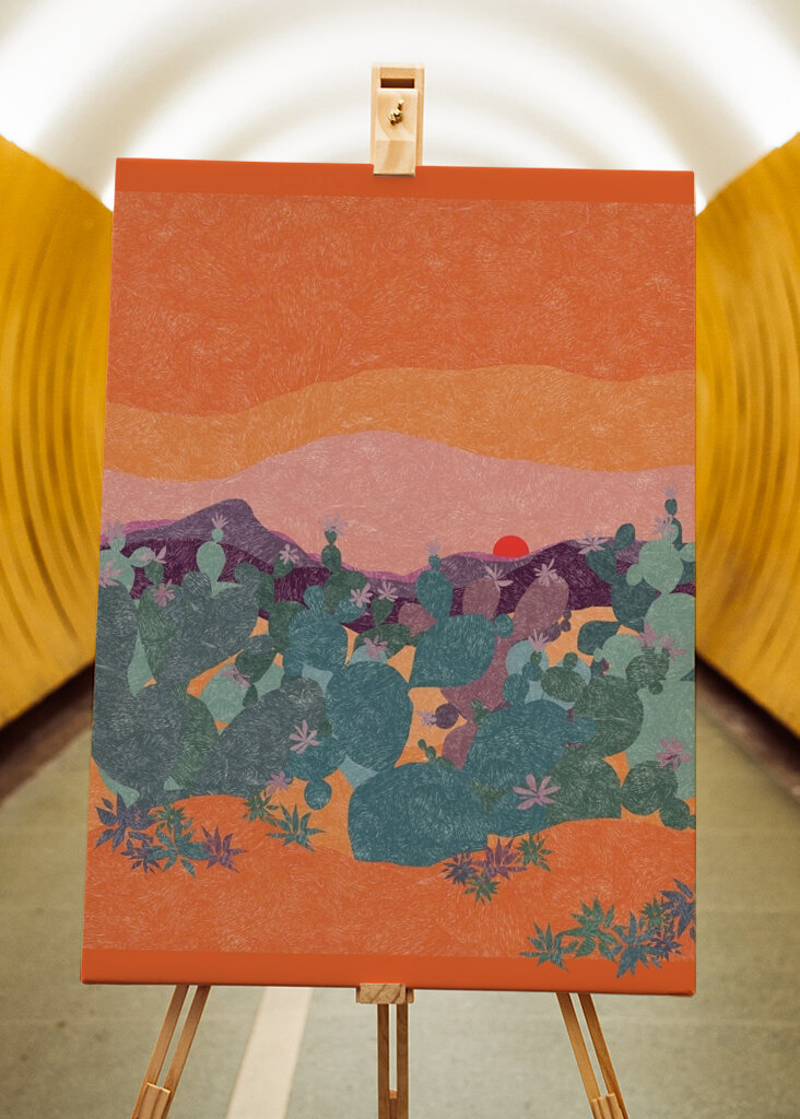 Piantagione di fichi d'India