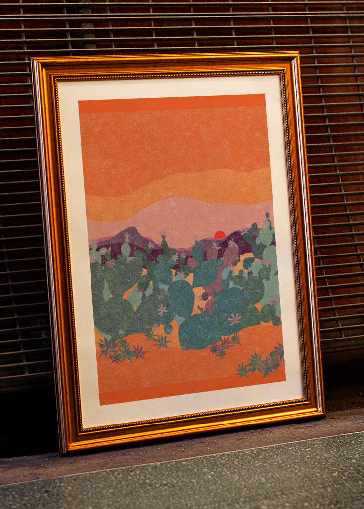 Piantagione di fichi d'India