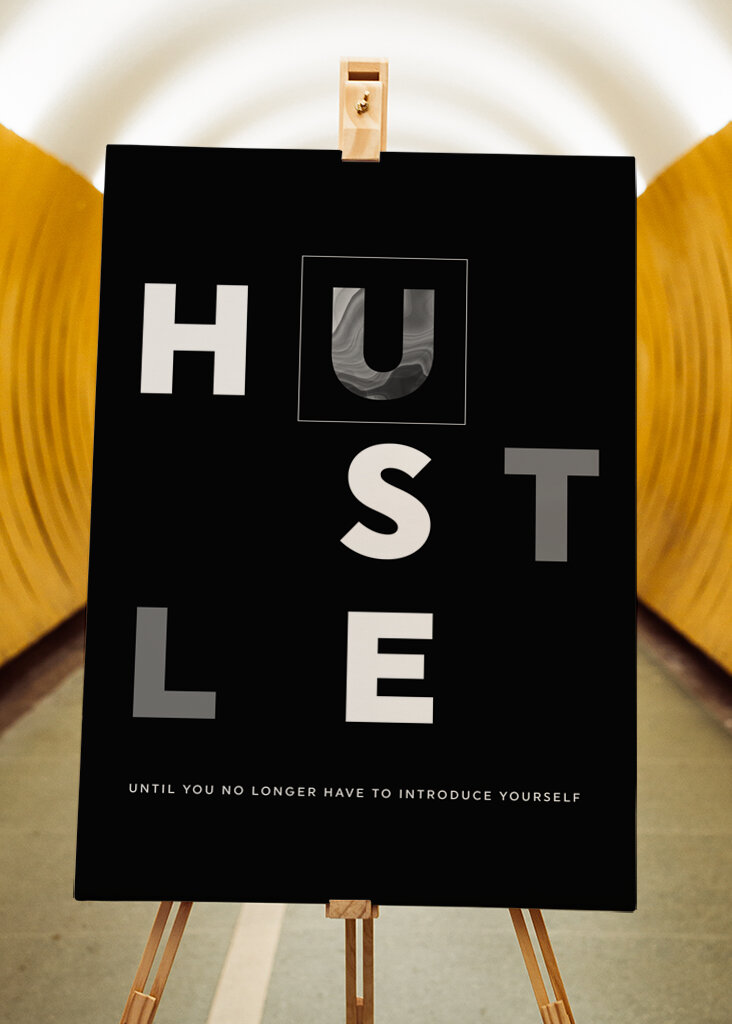 Hustle — Póster de tipografía
