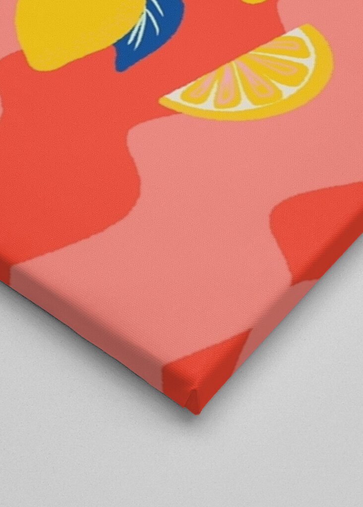 Colorful lemon branch