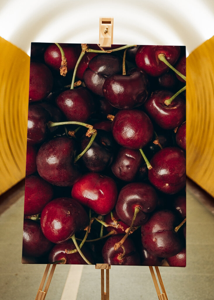 Świeże dojrzałe wiśnie