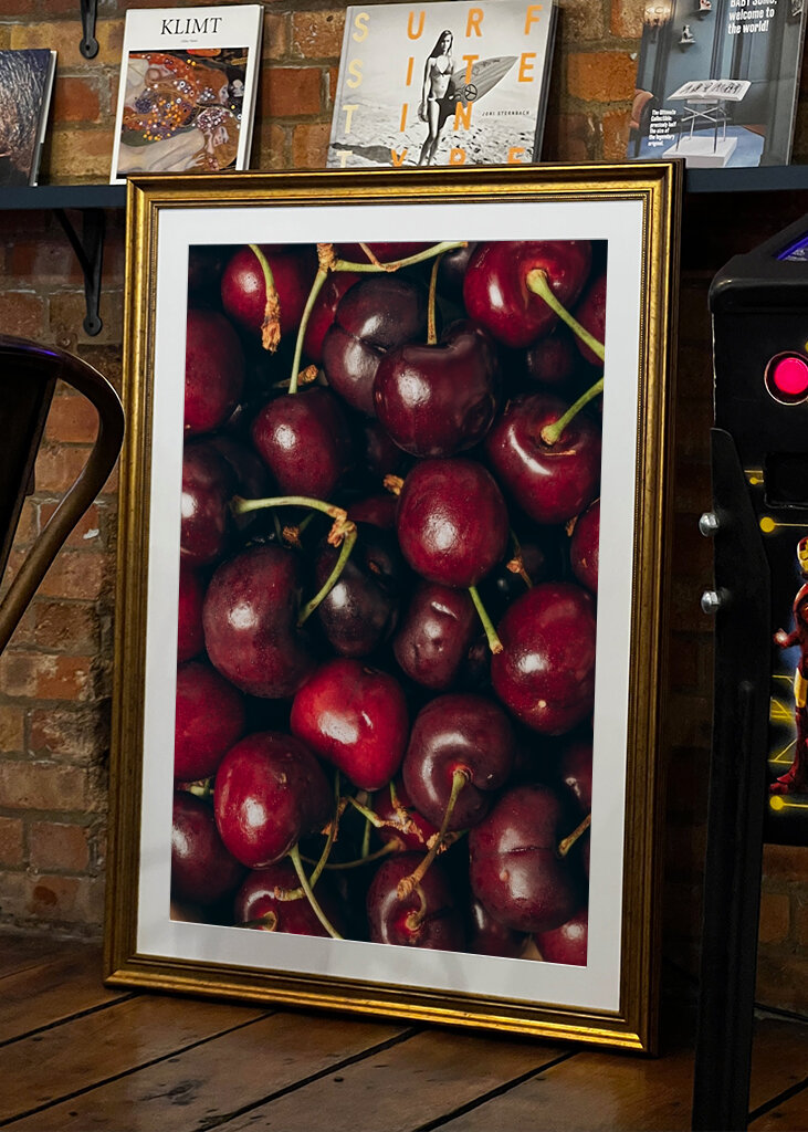 Świeże dojrzałe wiśnie