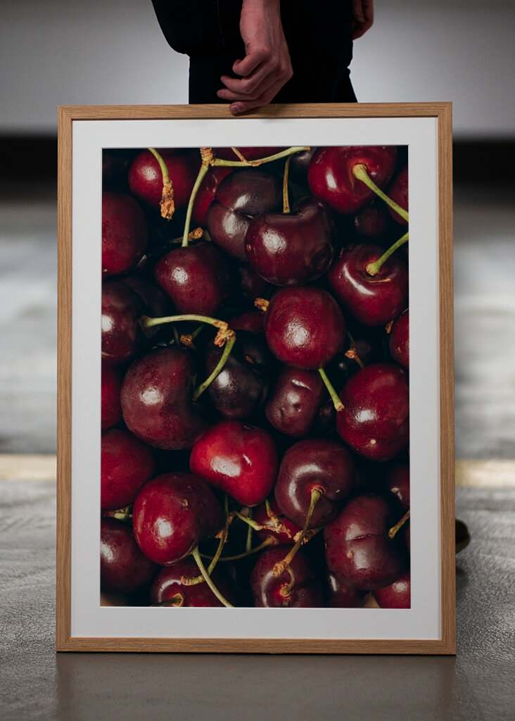 Świeże dojrzałe wiśnie