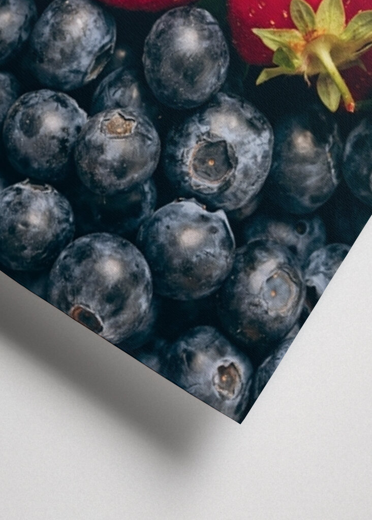 Blueberries and strawberries