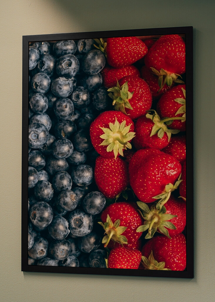 Blueberries and strawberries