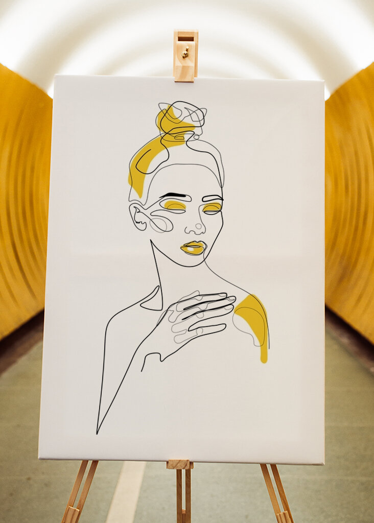 Messy Beauty in Senf