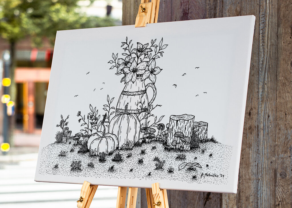 Flowers and Pumpkins