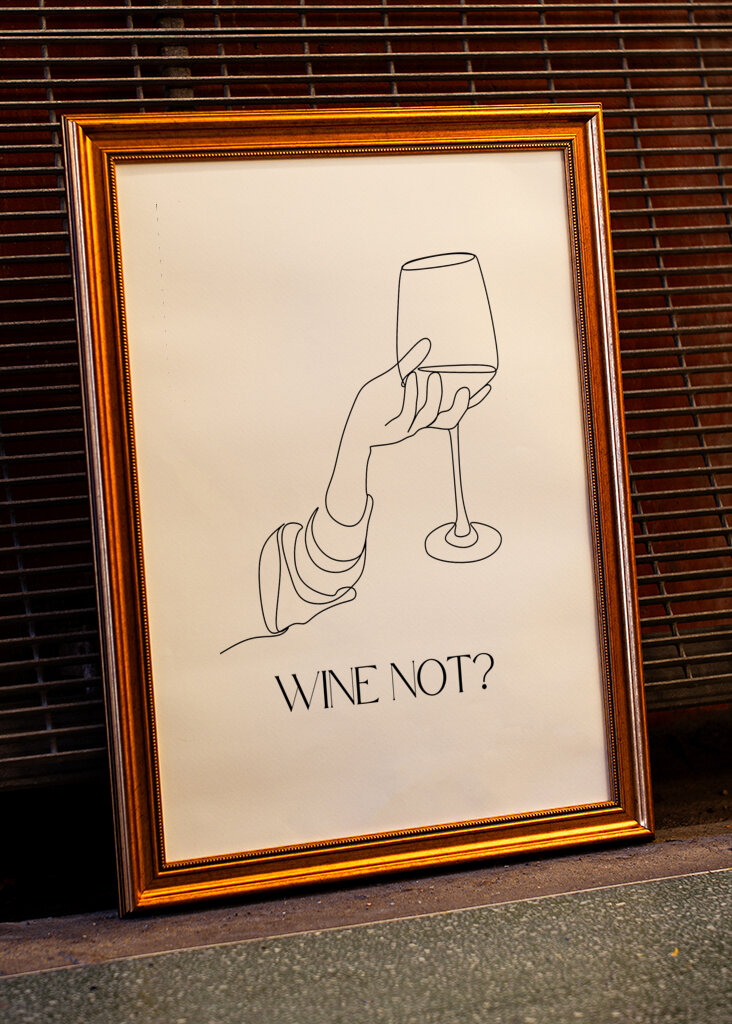 Wine Not? – Elegant Line Art 