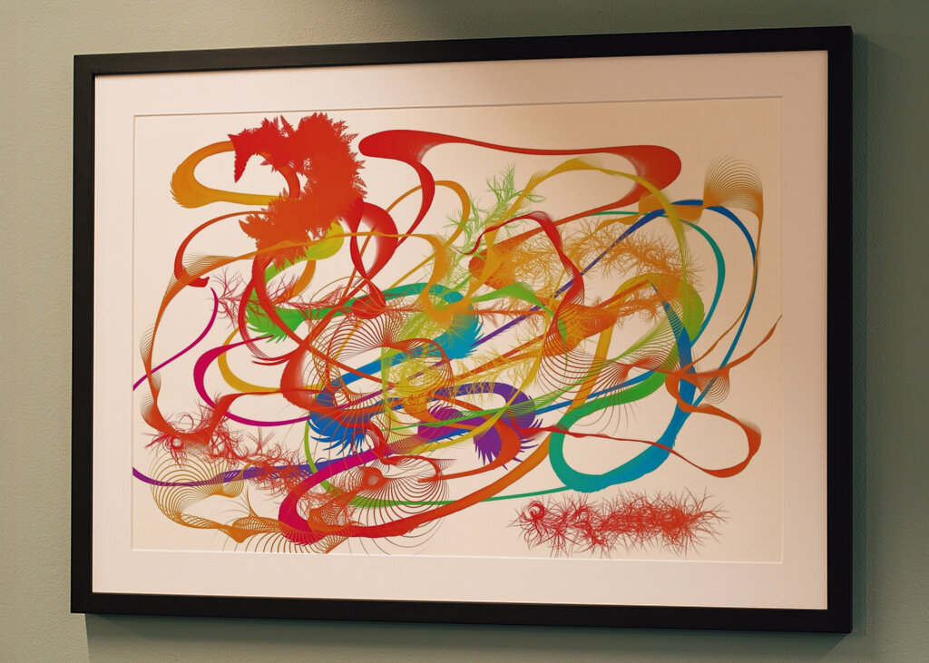 Abstraktes Linienspiel