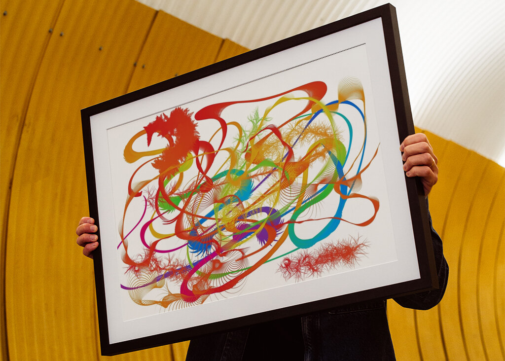 Abstraktes Linienspiel