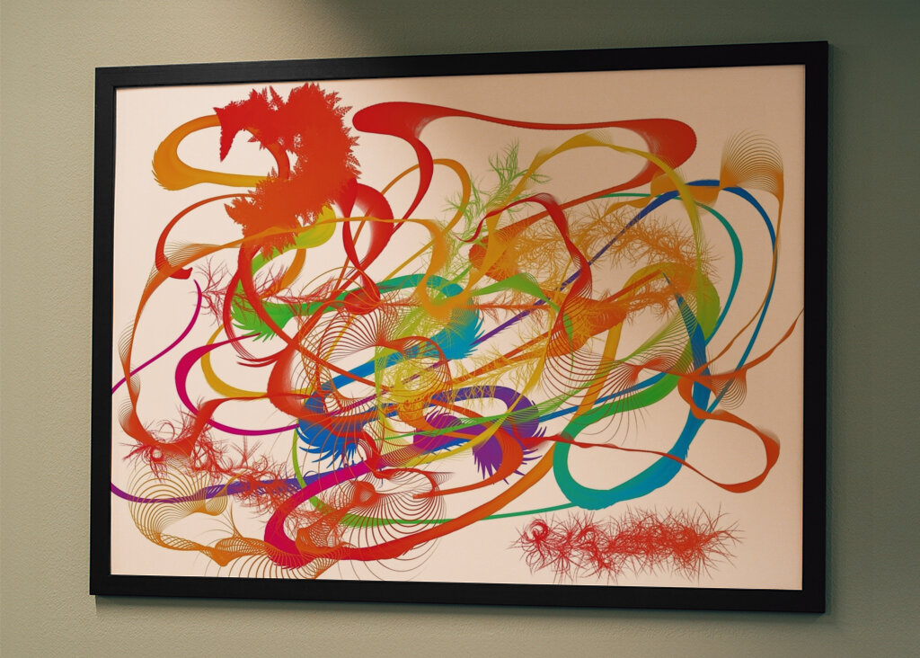 Abstraktes Linienspiel