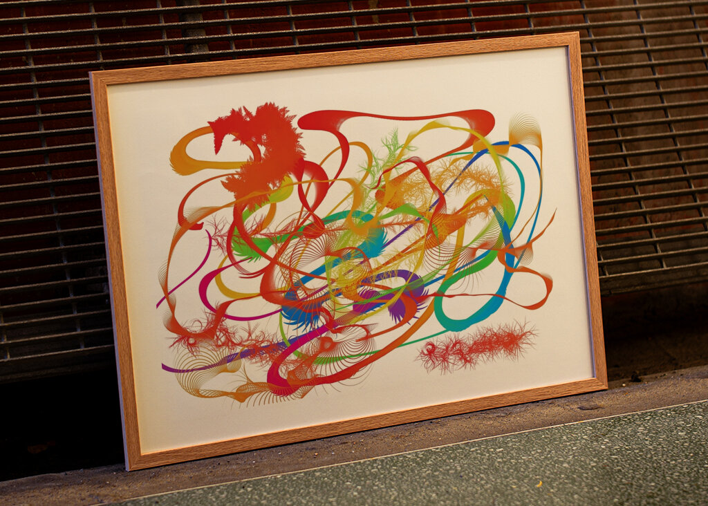 Abstraktes Linienspiel