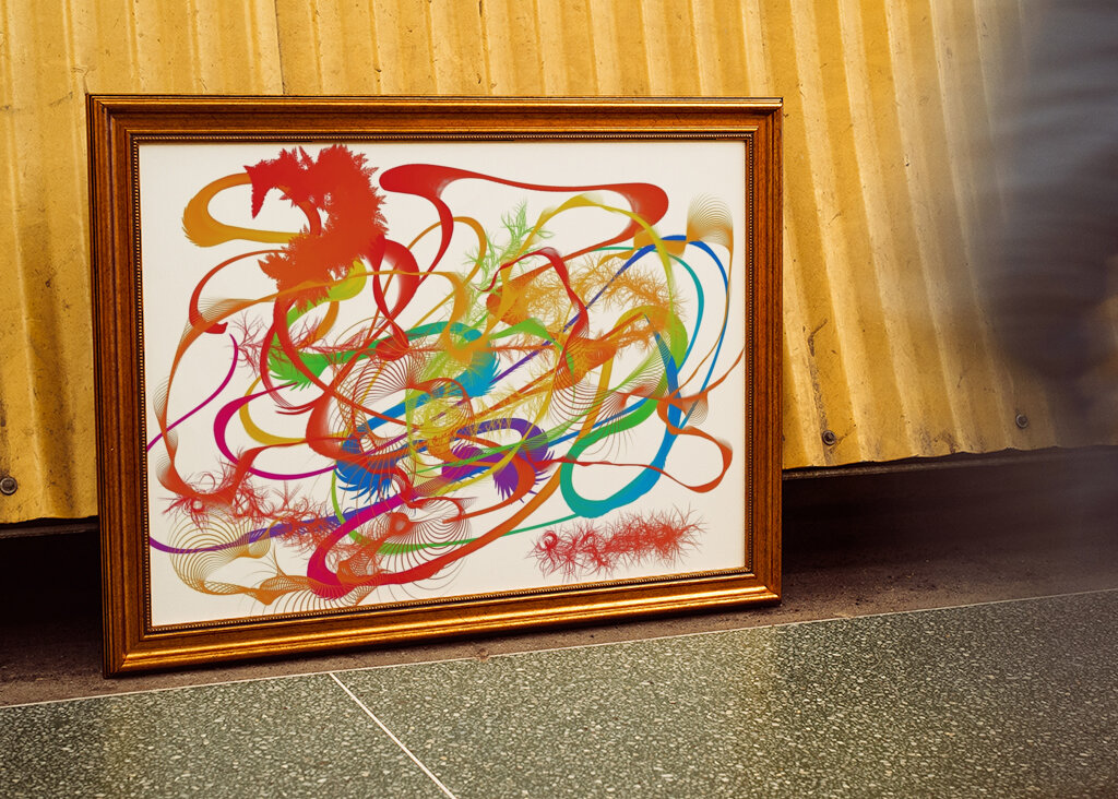 Abstraktes Linienspiel