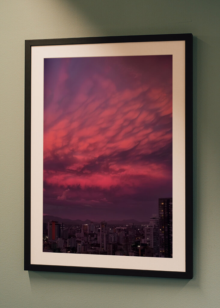 Wunderschöner Sonnenuntergang in Santos