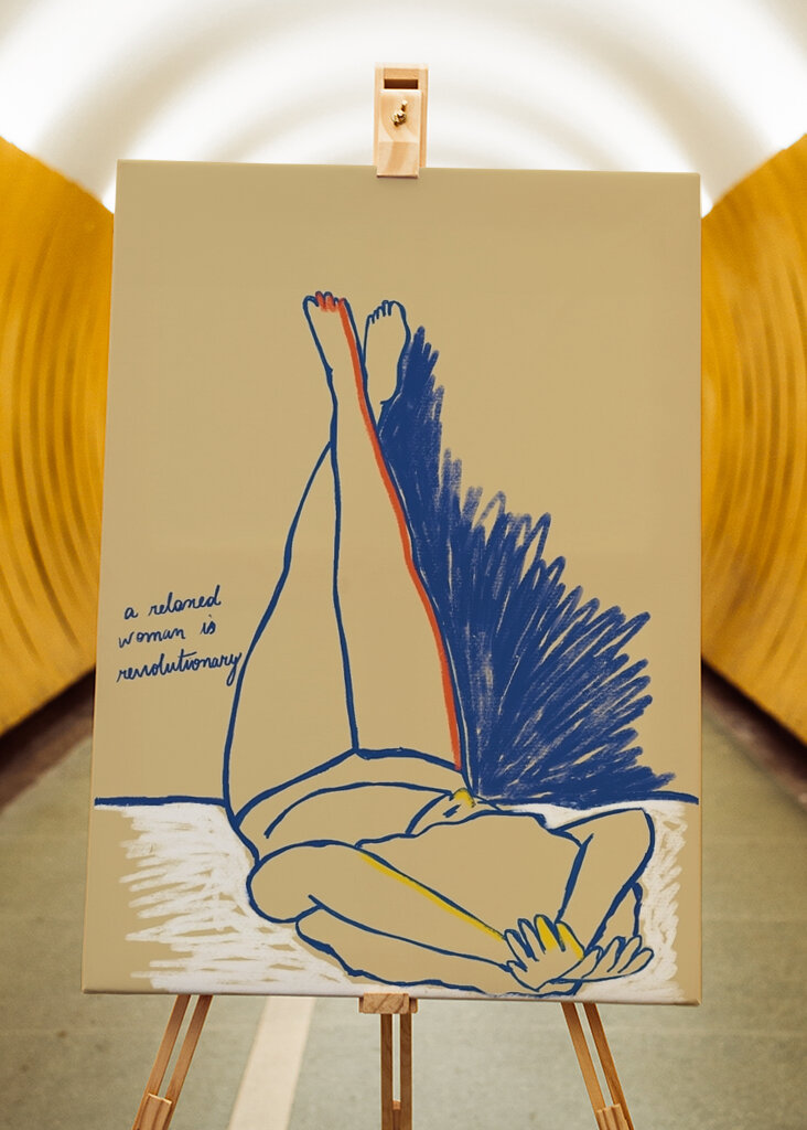 Eine entspannte Frau