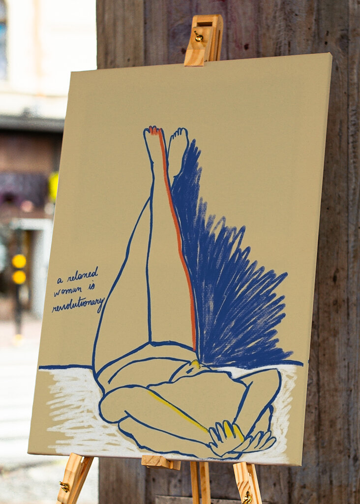 Eine entspannte Frau