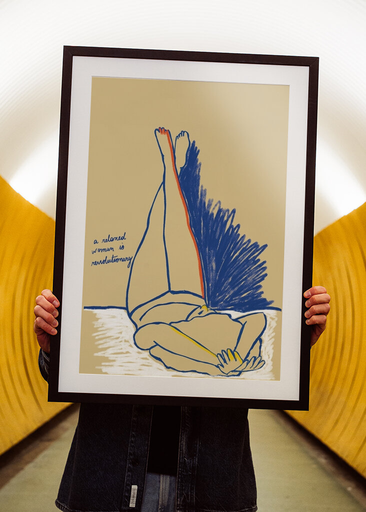 Eine entspannte Frau